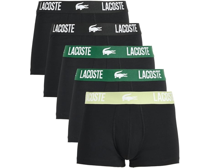 Трусы боксеры Lacoste 5 Pack Cotton Stretch Trunks с эластичным поясом