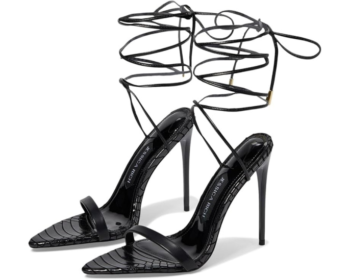 Босоножки Jessica Rich Rich Sandal на шпильке с перьями