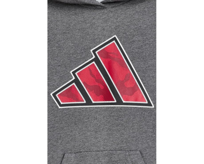 Детский худи с капюшоном Graphic Heather Fleece от Adidas с камуфляжным принтом