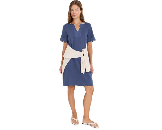 Sunset Harbor Blanket Stitch Dress