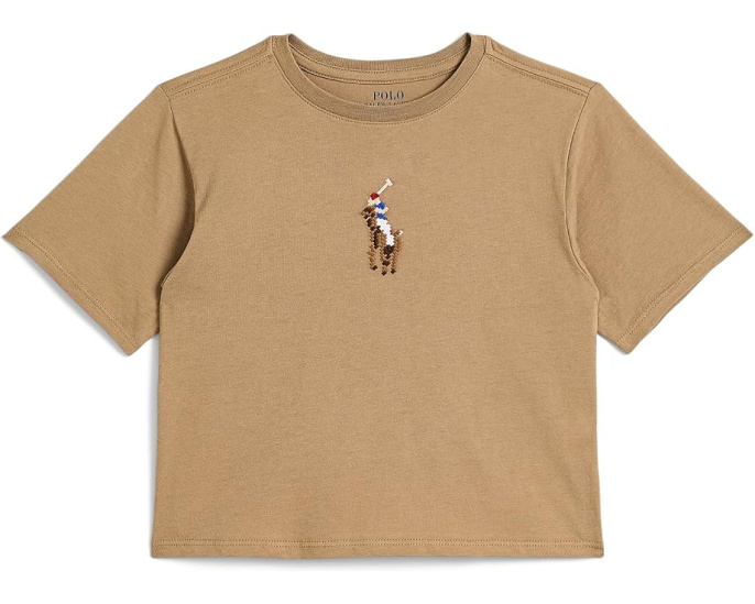 Big Pony Cotton Jersey Boxy Tee (Big Kid)