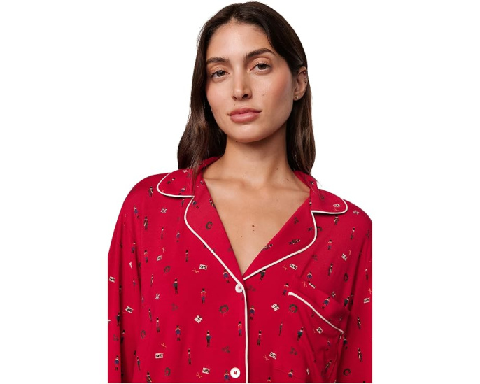 Eberjey Пижамный комплект Gisele Printed Long из мягкого модала