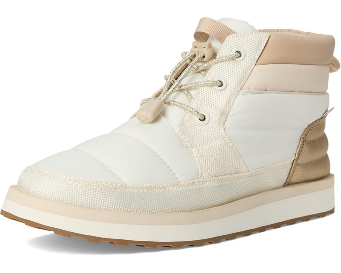 Кроссовки Sanuk Puffy Chiller Mid 2 Glam на шнурках с эластичными петлями