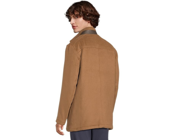 Шерстяное пальто Johnston & Murphy Upton Car Coat с отстегивающимся нагрудником