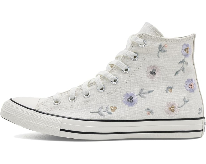 Кеды Converse Chuck Taylor All Star Sequin Flowers высокие с пайетками
