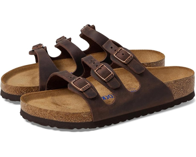 Биркенштоки Florida на пробковой стельке Soft Footbed из промасленной кожи
