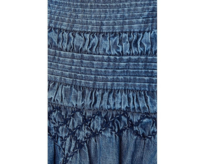 Мини-платье Free People Sonora Denim из денима с квадратным вырезом