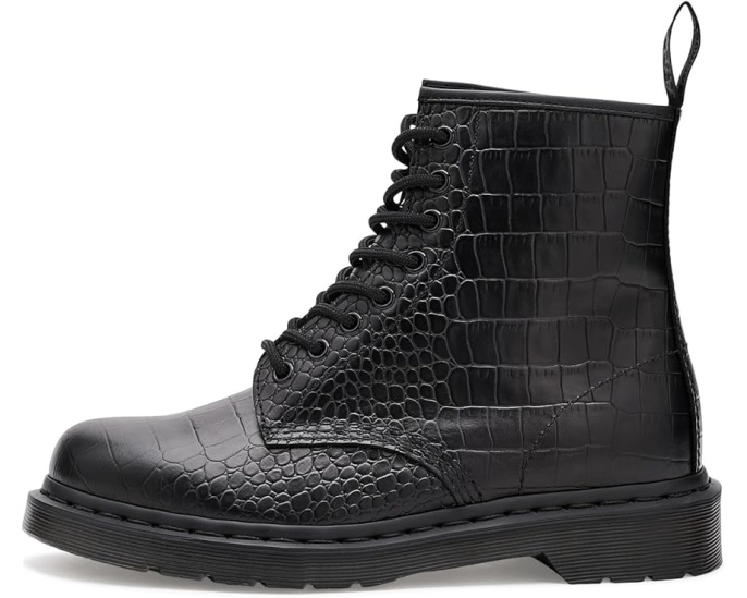Ботинки Dr. Martens 1460 Croco с тиснением под крокодила на платформе