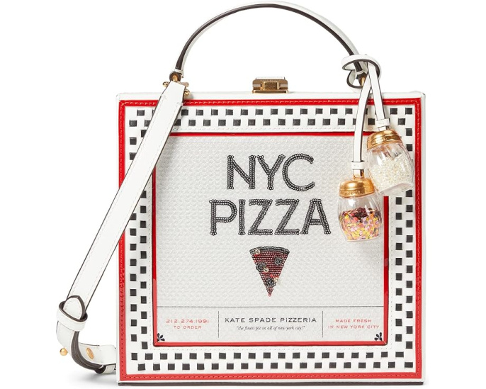Сумка Kate Spade New York Slice Printed в виде коробки для пиццы с ручкой сверху