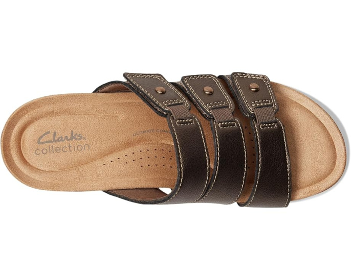 Сандалии Clarks Calenne Lily на трех ремешках с застежкой на липучке