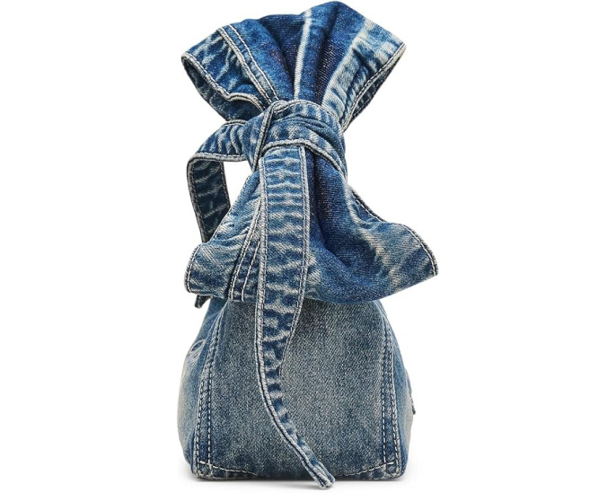 Мини-сумка Marc Jacobs The Bow Denim Mini Sack с бантом из денима