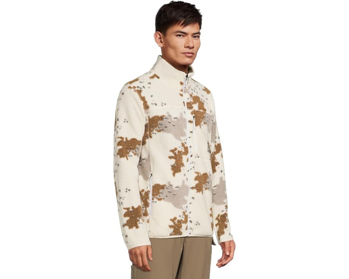 Volcom куртка Nelson Sherpa Full Zip из полиэстера с высоким ворсом белая
