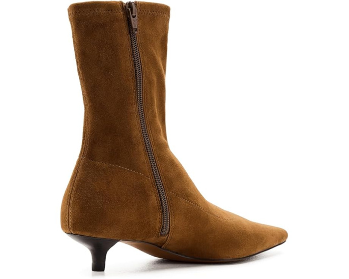 Ботильоны Ciel на низком каблуке kitten heel из замши Madewell