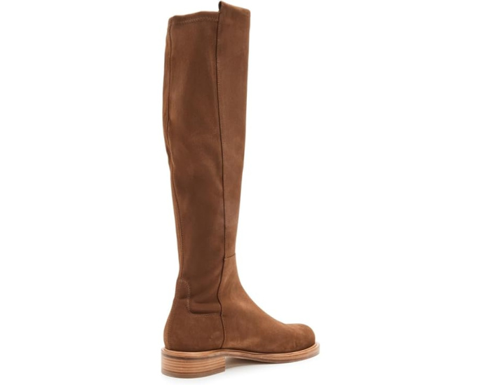 Ботинки Stuart Weitzman 5050 Gisele до колена из замши с эластичной вставкой