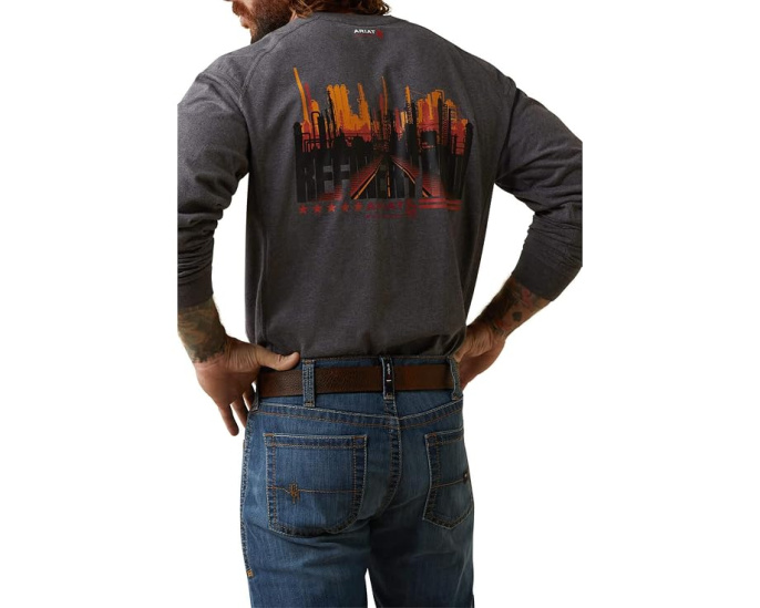 Big & Tall FR Air Refinery Row Graphic Henley Top
