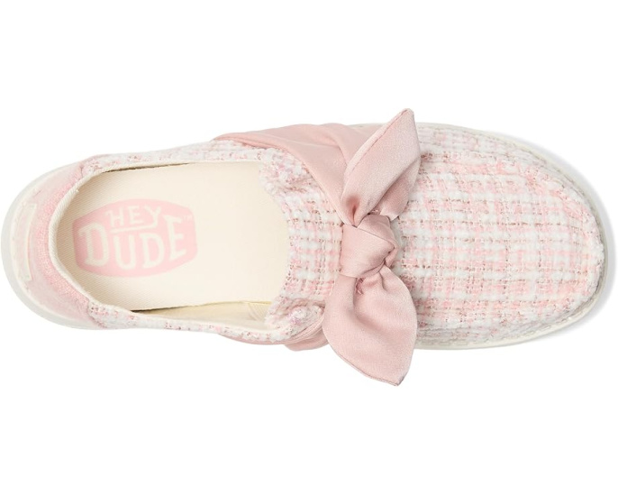 Детские слипоны Hey Dude Kids Wendy Bow Tweed с бантом и текстильным верхом