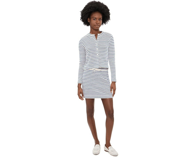 Madewell топ Birdie с полосками на пуговицах