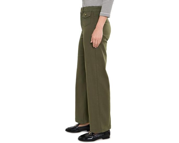 Брюки Paige Ari с клапанами в зеленом цвете Vintage Forester Green