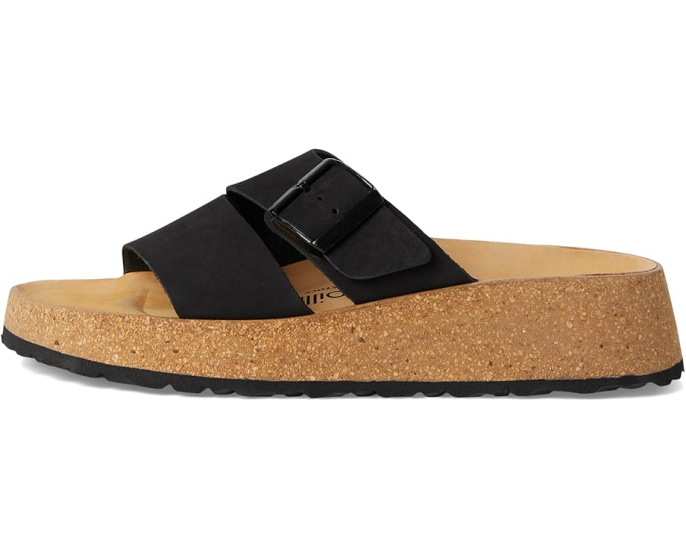 Сандалии Birkenstock Almina Platform из нубука на пробковой стельке