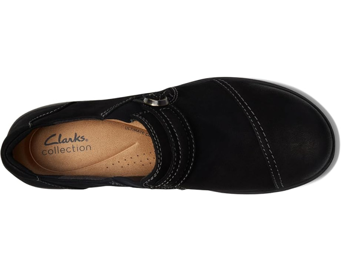 Обувь Clarks Carleigh Pearl из нубука для легкого надевания с круглым носком