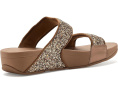 Блестящие сандалии-слайды FitFlop Lulu с двумя ремешками
