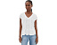 Petite Short Sleeve V-Neck Knit Top w/ Miter Detail