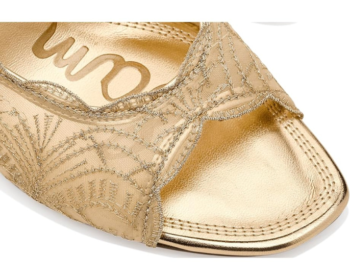 Сандалии Sam Edelman Iva с сетчатым верхом и ажурными краями на высоком каблуке