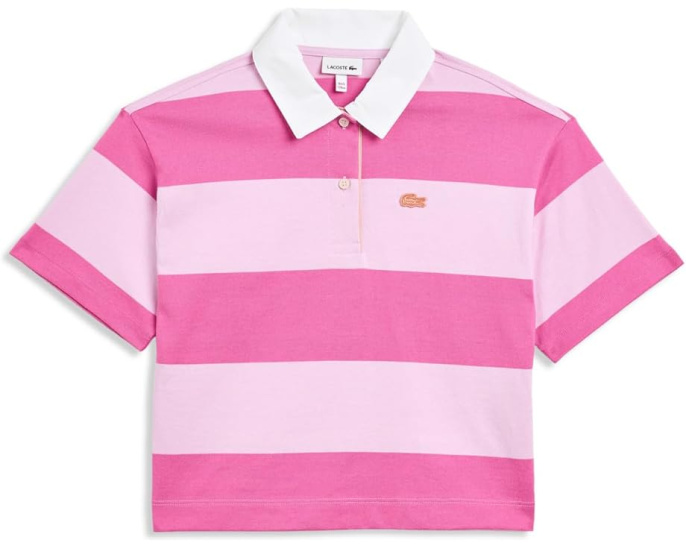 Поло Lacoste оверсайз с полоской для детей