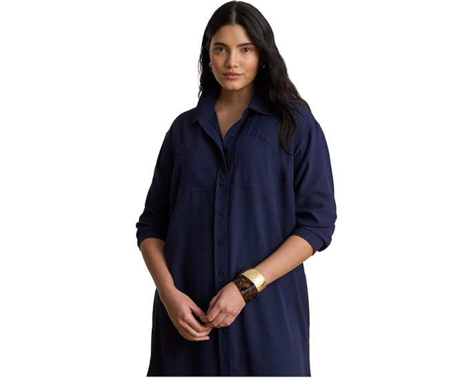 Платье-рубашка Lauren Ralph Lauren из двойного жоржета