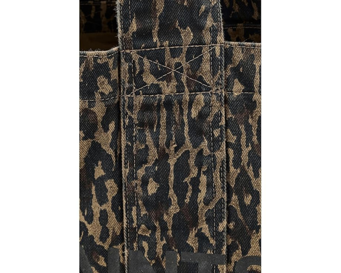 Тоут Izzy Leopard Denim AllSaints с леопардовым принтом