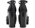 Лодочки Nine West Keela с блочным каблуком глянцевые лакированные черные