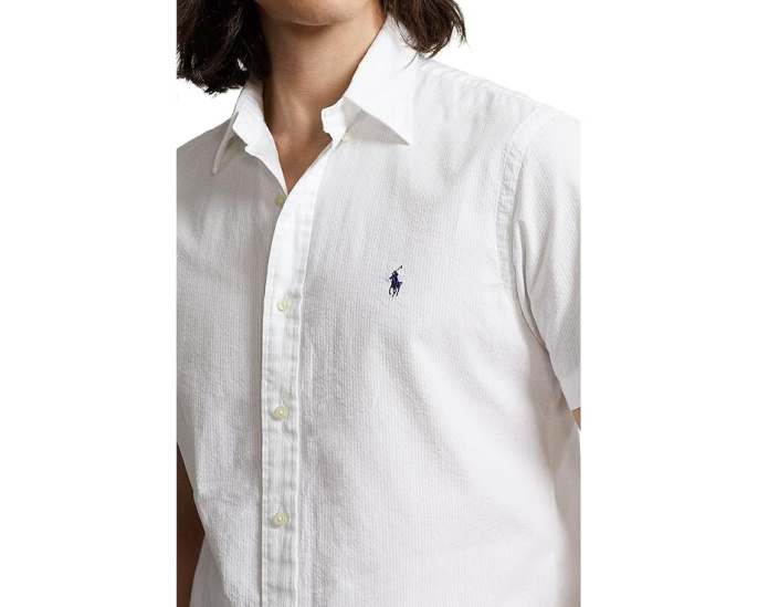 Классическая рубашка Polo Ralph Lauren Seersucker на пуговицах