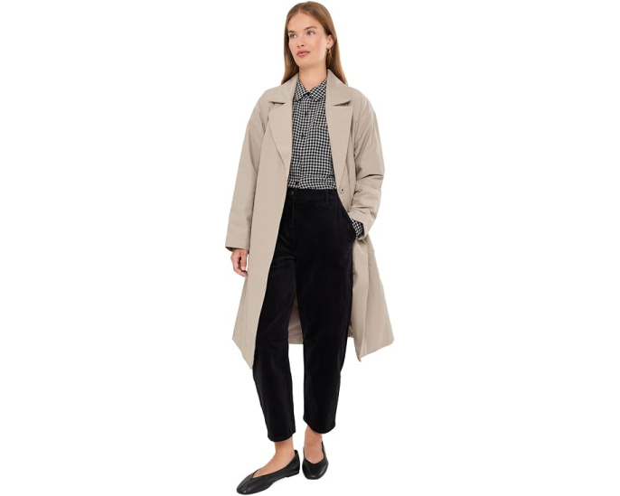 Стеганый тренч Eileen Fisher Petite из хлопка и нейлона