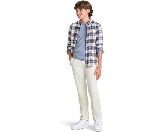 Vineyard Vines Kids рубашка Muskeget в клетку из фланели с контролем температуры