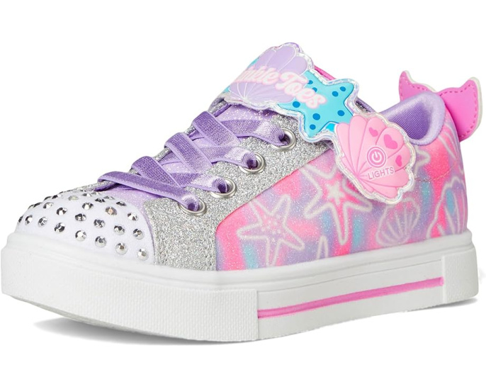 Детские кроссовки Skechers Twinkle Sparks Underwater Magic со светящимся носком