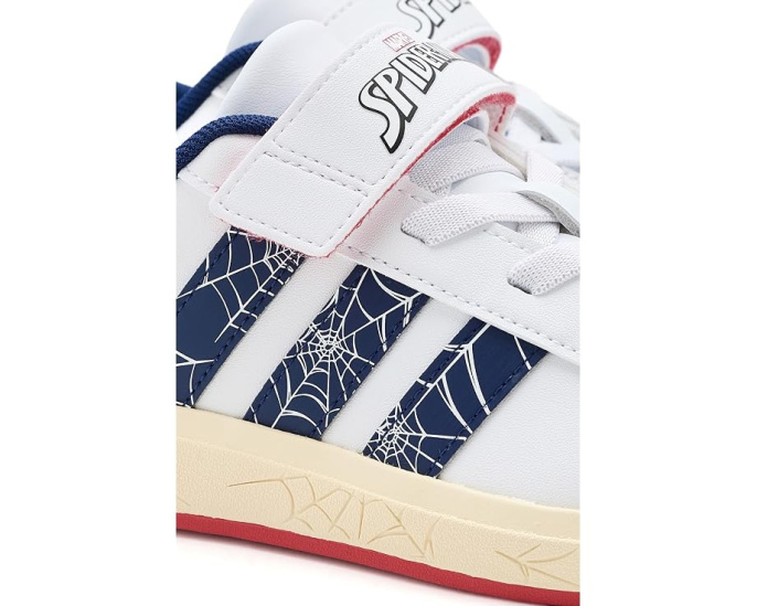 Кроссовки детские Marvel Grand Court Elastic Lace & Strap от Adidas серые