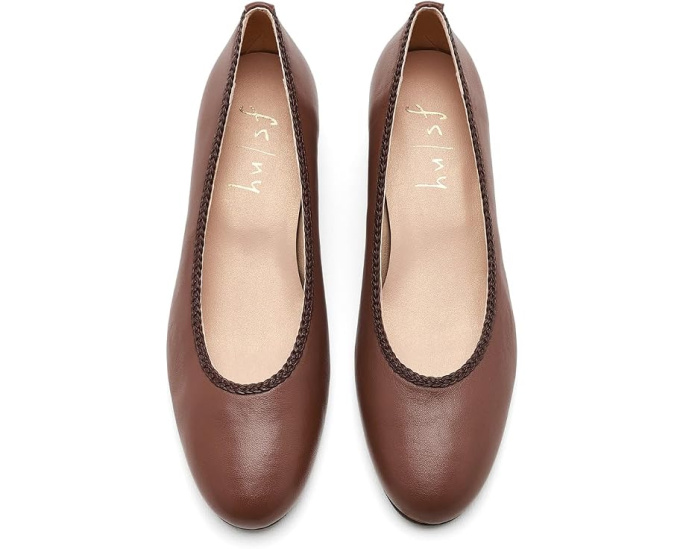 Босоножки French Sole Kiara на каблуке из шоколадной кожи