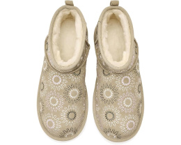 Детские угги UGG Kids Classic Ultra Mini Sun Stitched с вышивкой