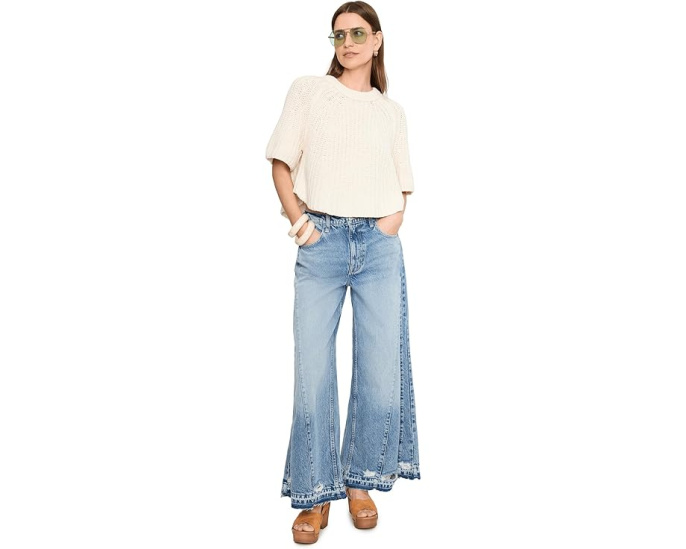 Джинсы Free People Apollo Wide Leg с широкими штанинами