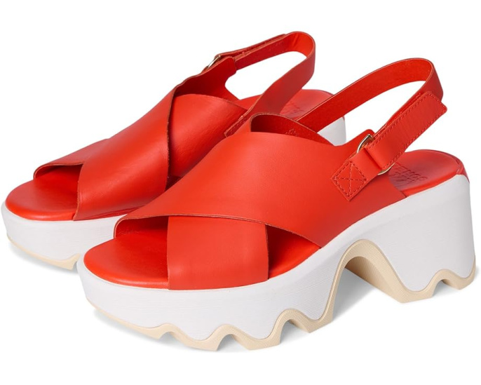 Сандалии SOREL Kinetic Aura Slingback с перекрестным ремешком и квадратным каблуком