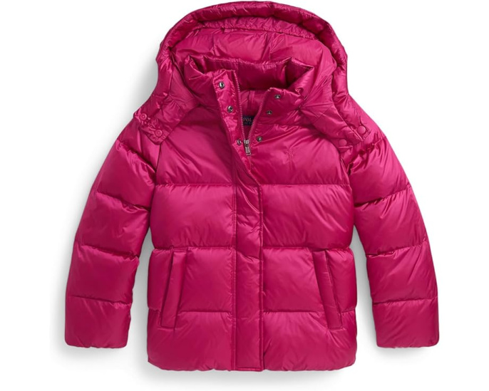 Пуховая куртка с капюшоном Metallic Down от Polo Ralph Lauren Kids для старших детей