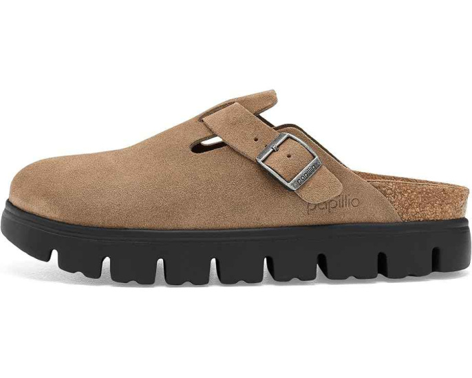 Birkenstock Boston сабо из замши Chunky с платформой