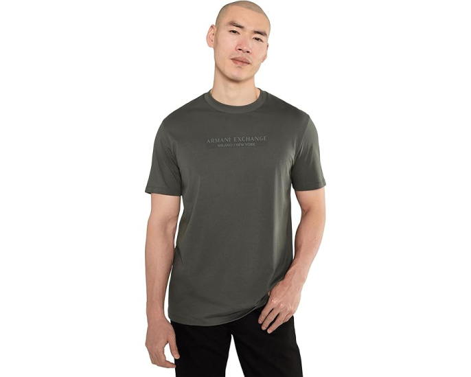 Armani Exchange футболка Cotton Jersey с AX надписью