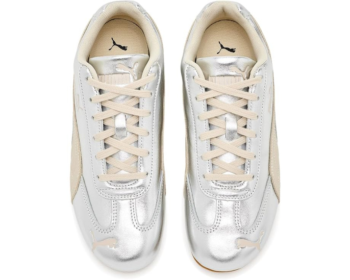 Кроссовки Puma Speedcat Silver с металлическим верхом