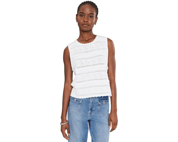 Splendid топ Giovanna Sweater Tank с ажурным узором