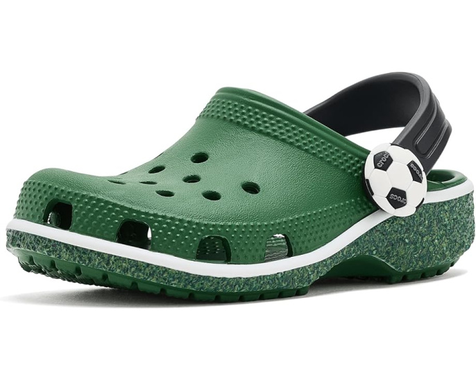 Crocs спортивные сабо Classic для малышей с футбольным принтом
