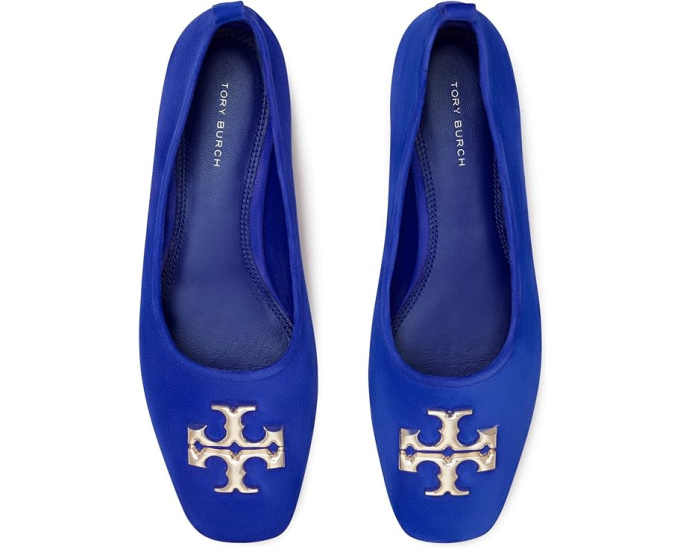 Балетки Tory Burch Eleanor из кожи с квадратным носком