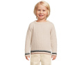 Детский свитер Barefoot Dreams CozyChic Sporty Rib Cable с рельефным узором