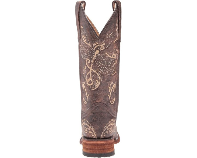 Сапоги Corral Boots L5079 с вышивкой стрекозы и квадратным носком