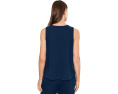 Топ Eileen Fisher Garment Dyed Terry Crew Neck глубокого синего цвета